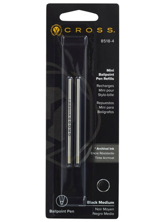 Mini Ballpoint Pen Refill - Black - Medium - Dual Pack A.T. Cross