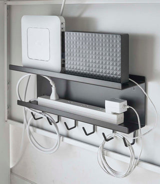 Wall-Mount Cable & Router Storage Rack - Steel - By Baano