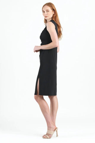 Sleeveless Ruched Midi Dress