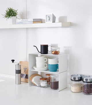Stackable Countertop Shelf - Two Sizes - Steel - By Baano