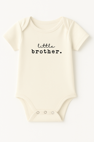 Little Brother Organic Cotton Short Sleeve Baby Bodysuit - By Baano