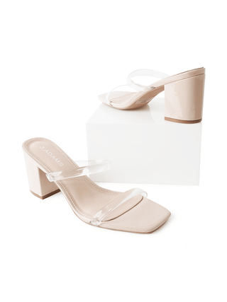 Stormi | Clear/Beige Patent