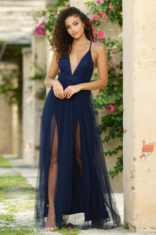 Sydney Maxi Dress - Navy - By Baano