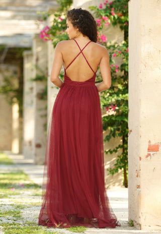 Sydney Maxi Dress - Wine - By Baano
