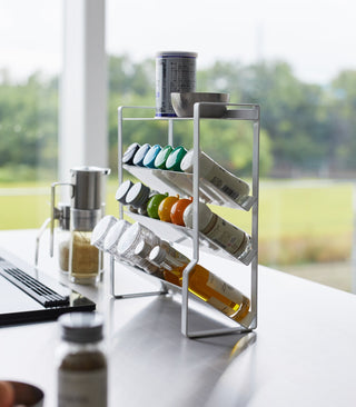 Four-Tier Slim Spice Rack - Steel - By Baano
