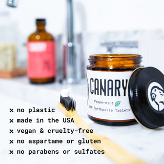 4 Pack Sampler of Canary Toothpaste Tablets - By Baano