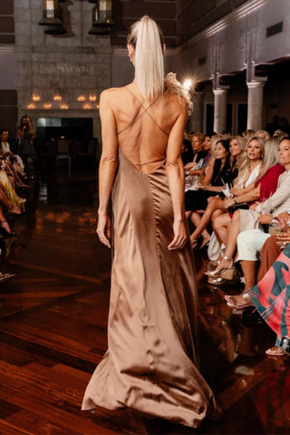 Tatev Satin Wrap Maxi Dress - By Baano