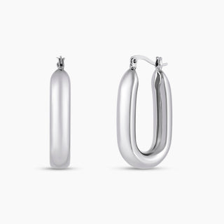 Luxe Oval Hoop Earrings