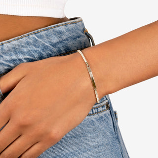 Engraved Bar Tennis Bracelet