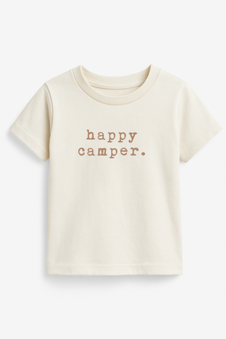 Happy Camper Clay Organic Cotton Short Sleeve Toddler T-Shirt - By Baano