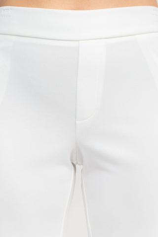 T Tahari Mid Waist Pull On Ankle Slim Fit Crepe Pant with Pockets - Glamourous Grace