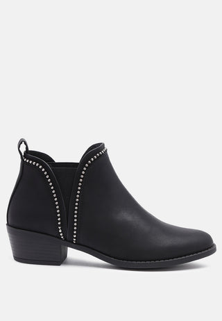 tiffini stars in line stud ankle boots