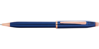 Century® II Translucent Cobalt Blue Lacquer Ballpoint Pen - By Baano