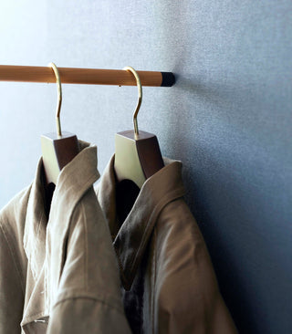 Leaning Clothes Hanger (64" H) - Steel + Wood Yamazaki Home