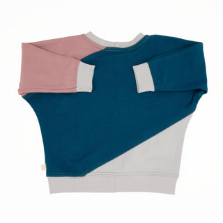 Toddler Diagonal Colorblock Sweatshirt Peace House Studio
