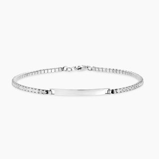 Engraved Bar Tennis Bracelet