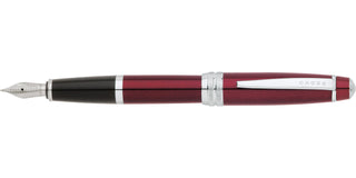 Bailey™ Red Lacquer Stainless Steel Medium Nib Fountain Pen - By Baano
