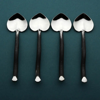 Twig Heart Coffee/Dessert Table Spoon 4 Pc. Set
