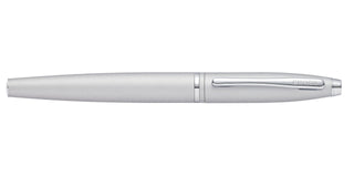 Calais™ Satin Chrome Stainless Steel Medium Nib Fountain Pen - By Baano