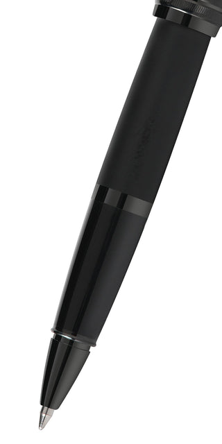 Bailey™ Matte Black Lacquer Rollerball Pen - By Baano