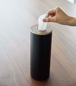 Round Tissue Case - Steel + Wood - By Baano