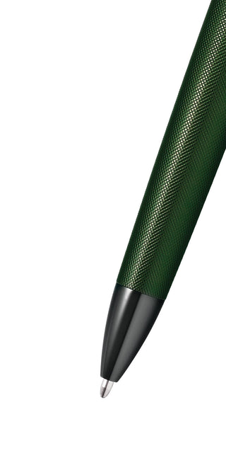 Townsend® Matte Green PVD Micro-knurl Ballpoint Pen - By Baano