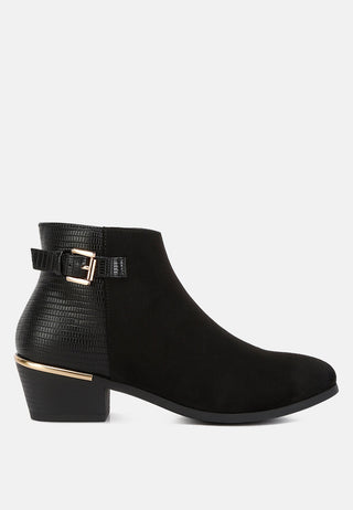 Ulani Belt Detail Ankle Length Boots
