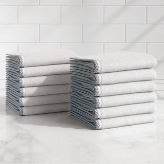 Cotton Border-Stitched 6-Piece Towel Set - Valery Collection Great Bay Home