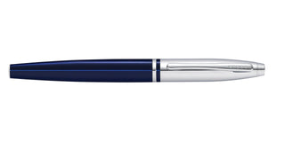 Calais™ Chrome & Blue Lacquer Rollerball Pen - By Baano