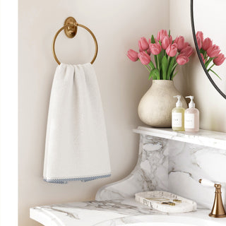 Cotton Border-Stitched 6-Piece Towel Set - Valery Collection Great Bay Home