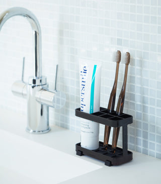 Toothbrush + Toothpaste Stand - Steel - By Baano