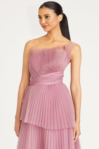 Valerie One-Shoulder Pleated Maxi Dress - By Baano