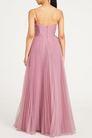 Valerie One-Shoulder Pleated Maxi Dress - By Baano