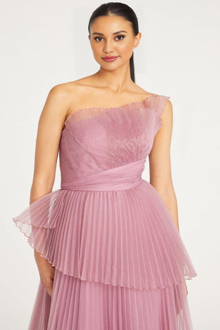 Valerie One-Shoulder Pleated Maxi Dress - By Baano