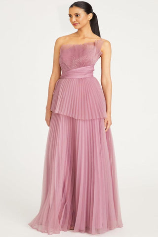 Valerie One-Shoulder Pleated Maxi Dress - By Baano