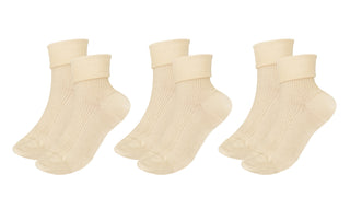 tittimitti®100% Organic Combed Cotton Luxury Women's Socks 3-Pack. Made in Italy.