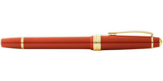 Bailey Light™ Polished Amber Resin and Gold Tone Extra Fine Nib Fountain Pen - By Baano