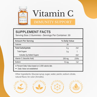 Halal Vitamin C Chewable Gummies - 60 Count | Salaam Nutritionals - By Baano