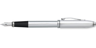 Townsend® Lustrous Chrome Stainless-Steel Medium Nib Fountain Pen - By Baano