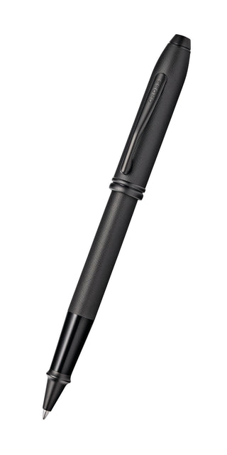 Townsend® Black PVD Micro-knurl Rollerball Pen - By Baano