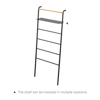 Leaning Storage Ladder With Shelf (63" H) - Steel - By Baano