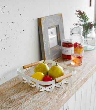 Fruit Basket - Steel + Wood - By Baano