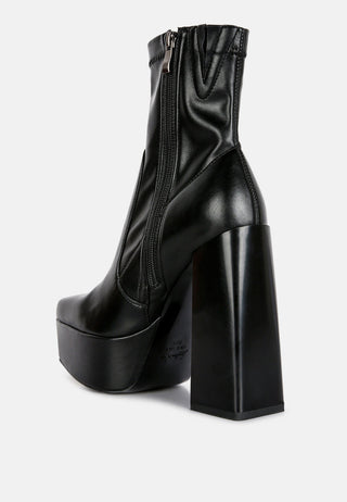 Whippers Patent Pu High Platform Ankle Boots