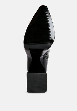 Whippers Patent Pu High Platform Ankle Boots