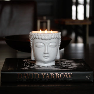 White Buddha Candle - By Baano