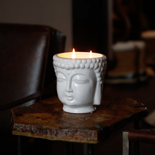 White Buddha Candle - By Baano