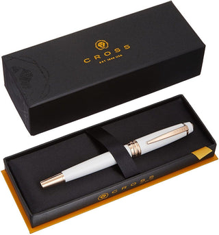 Bailey™ Pearlescent White Lacquer Fine Nib Fountain Pen - By Baano