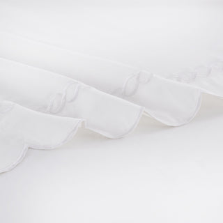 600 Thread Count Scallop Rope Embroidered Cotton Sheet Set