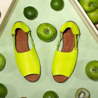 Fluo Green Peep Toes - By Baano