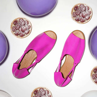 Royal Fuchsia Peep Toes - By Baano